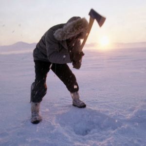 How to Cut an Ice-fishing Hole Without a Power Tool